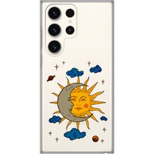 Moonset Samsung Galaxy S25 Ultra Uyumlu Baskılı Yumuşak Silikon Şeffaf Telefon Kılıfı