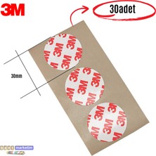 SLC Marketim 3m GPT-020 Filmik Çift Taraflı Bant Özel Kesim 30MM (30ADET)