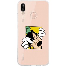 Moonset Huawei P20 Lite Uyumlu Baskılı Yumuşak Silikon Şeffaf Telefon Kılıfı