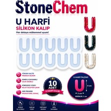 Stonechem U Harfi Silikon Kalıp 10’lu – Epoksi Reçine Harf Kalıbı, Anahtarlık ve Takı Yapımı