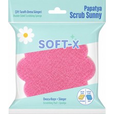 Soft-X Papatya Scrub Sunny Çift Taraflı Bulaşık Süngeri