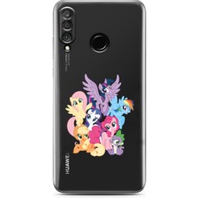 Moonset Huawei P30 Lite Uyumlu Baskılı Yumuşak Silikon Şeffaf Telefon Kılıfı