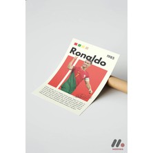 Modiwa Design Ronaldo Futbol Posteri, Çerçevesiz Yüksek Kalite Duvar Afişi - Spor Severlere Hediye