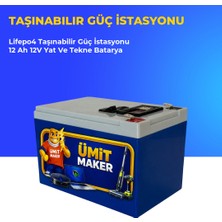 Ümit Maker Lifepo4 Taşınabilir Güç Istasyonu 12 Ah 12V Yat ve Tekne Batarya