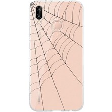 Moonset Huawei P20 Lite Uyumlu Baskılı Yumuşak Silikon Şeffaf Telefon Kılıfı
