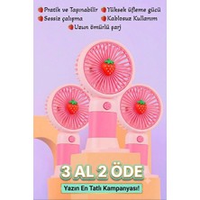 Dr. Hana Dr Hana Mini Fan Masaüstü Taşınabilir Telefon Stantlı Vantilatör 2si 1 Arada Güçlü Üfleme