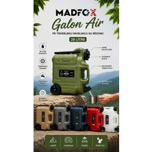 Madfox Galon Air Pe Tekerlekli Musluklu Su Bidonu 28 Litre Green