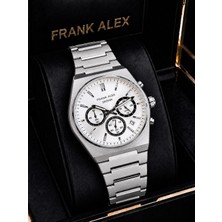 Frank Alex Kronometreli Kadran 2 Yıl Garantili Çelik Kordon 3 Atm Erkek Kol Saati FG.X7274.2