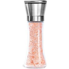 Kittiwake Home Life 1 Adet Tuz Karabiber Değirmeni 19 cm – Cam Gövdeli Krom Kapaklı Baharat Öğütücü Seti