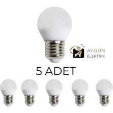 Aygün Elektrik 6W LED Ampul E27 6500K Beyaz 5’li Set Enerji Tasarruflu Uzun Ömürlü