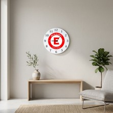 Hediye Vakti Eczacılara Özel Isimli Cam Saat - Eczane Logolu Mesleki Hediye 30 cm