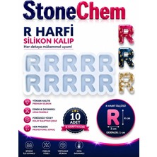 Stonechem R Harfi Silikon Kalıp 10’lu – Epoksi Reçine Harf Kalıbı, Anahtarlık ve Takı Yapımı