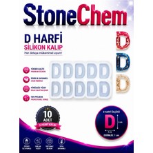 Stonechem D Harfi Silikon Kalıp 10’lu – Epoksi Reçine Harf Kalıbı, Anahtarlık ve Takı Yapımı