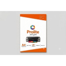 Prolite A4 Parlak Fotoğraf Resim Baskı Kağıdı 20 Sayfa 260 g Ultra Glossy Yazıcılarla Uyumlu