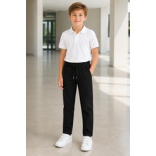 Beniizle Unisex Düz Paça Ribana Bel Çocuk Pantolonu