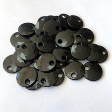 Yumakça Sedef Görünümlü Plastik Çanta ve Aksesuar Pulu  20 mm  +/- 140 Adet - 100 gr Siyah