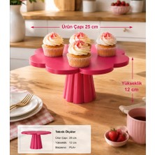 Cupcake Standı Ayaklı -Çapı 25 Cm, Yükseklik 12 cm
