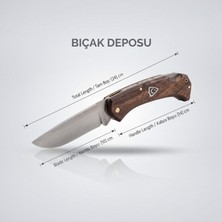Bıçak Deposu Kocasinan Profesyonel Avcı ve Kamp Çakısı - Ahşap Kabza Katlanabilir Cep Çakısı