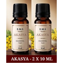 E.M.S 2 x 10 ml Akasya Esansiyel Uçucu Yağ Buhurdanlık Yağı Difüzör Esansı Oda Kokusu Esansı Mum Esansı 10 ml