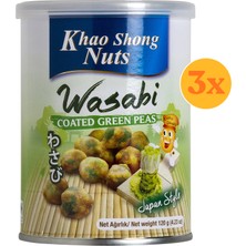Khao Shong Nuts Khao Shong Wasabi Kaplı Bezelye 120 g - 3 Adet (Toplam 360 g)