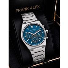 Frank Alex Kronometreli Kadran 2 Yıl Garantili Çelik Kordon 3 Atm Erkek Kol Saati FG.X7274.4