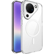 Caseonn Huawei Pura 90 Kılıf Magsafe Özellikli Sararmaz Kristal Sert Kapak Şeffaf