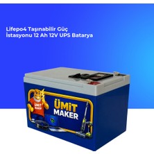 Ümit Maker Lifepo4 Taşınabilir Güç Istasyonu 12 Ah 12V Ups Batarya