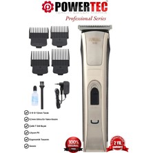 Powertec TR-558 Profesyonel Şarjlı Saç Sakal Ense T-bıçak Tıraş Makinesi