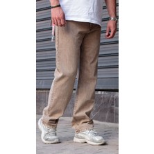 Greenpoll Erkek Baggy Bol Kesim Pantolon Yıkamalı Şık ve Modern