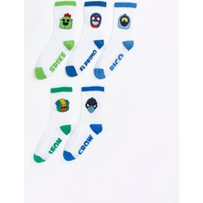 Lc Waikiki Yeni Sezon Brawl Stars Desenli Erkek Çocuk Soket Çorap 5'li