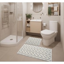 Woof Home 2 Li Bukle Banyo Takımı (Banyo Tekstili/modern/doğal/sade/şık Kaymaz Taban)