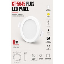 Yenilig CT-5645 Plus LED Panel 6W Yuvarlak Sıva Altı LED Spot Armatür