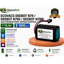 Bataryabank Ecovacs Deebot N79 / N79S / N79W Uyumlu Robot Süpürge Bataryası 14.4V 2600MAH Li-Ion Şarj Edilebilir Pil