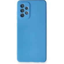 Renas Store Samsung Galaxy A72 Kılıf Nano Içi Kadife Silikon - Mavi