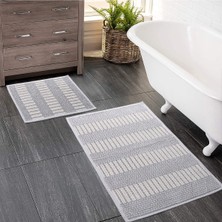 Woof Home 2 Li Bukle Banyo Takımı (Banyo Tekstili/modern/doğal/sade/şık Kaymaz Taban)