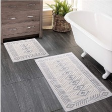 Woof Home 2 Li Bukle Banyo Takımı (Banyo Tekstili/modern/doğal/sade/şık Kaymaz Taban)
