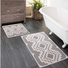 Woof Home 2 Li Bukle Banyo Takımı (Banyo Tekstili/modern/doğal/sade/şık Kaymaz Taban)