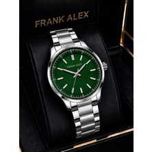 Frank Alex Kronometreli Kadran 2 Yıl Garantili Çelik Kordon 3 Atm Erkek Kol Saati FG.X7325.5