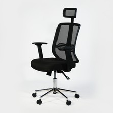 Pixel Hero Nefes Alan Fileli Çalışma Koltuğu Ergonomik Ofis Koltuğu Siyah