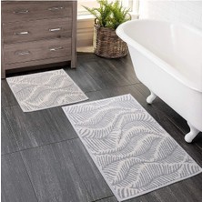 Woof Home 2 Li Bukle Banyo Takımı (Banyo Tekstili/modern/doğal/sade/şık Kaymaz Taban)