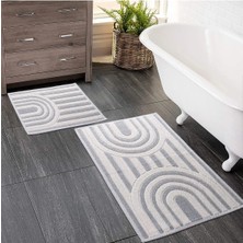 Woof Home 2 Li Bukle Banyo Takımı (Banyo Tekstili/modern/doğal/sade/şık Kaymaz Taban)