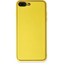 Renas Store Iphone 7 Plus Kılıf Coco Deri Silikon Kapak - Sarı