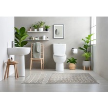 Woof Home 2 Li Bukle Banyo Takımı (Banyo Tekstili/modern/doğal/sade/şık Kaymaz Taban)