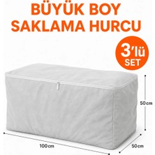 Arkhelais Yorgan Hurcu - Battaniye Hurcu - Battal Boy Hurç - Kıyafet Saklama Hurcu Renkli 100x50x50 cm 3’lü Set