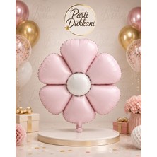 Parti Dükkanı Pembe Çiçek Folyo Balon 59,5 x 47,5 cm Helyum Uyumlu Değildir Doğum Günü Baby Shower Parti Süsü