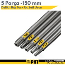 Platin Hırdavat Mıknatıslı Delikli Bıts Torx Uç Seti Uzun Boy 150MM