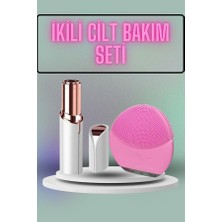 Zero Land Kmrsfres Kaş Biyik ve Yüz Epilasyon Aleti ve Titreşimli Yüz Temizleme Masaj Aleti Ikili Set