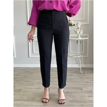 Zf Butik Siyah Yüksek Bel Kumaş Pantolon & Crop & Elbise 18 Pantolon