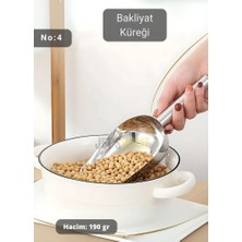 Jet's Home Erzak Küreği Paslanmaz Buz Küreği Çelik Bakliyat Küreği Asma Delikli Ss 201 Kürek No:4 22 cm