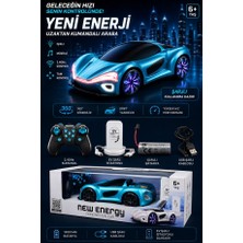 Begin Power Uzaktan Kumandalı Şarj Istasyonlu Araba 2.4ghz Şarjlı Oyuncak Spor Araba Işıklı Müzikli Mavi